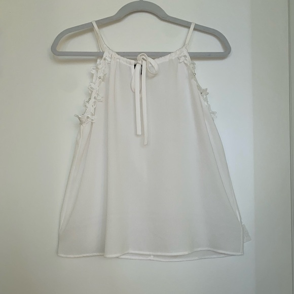 White Pearl Tank Blouse - Picture 1 of 1